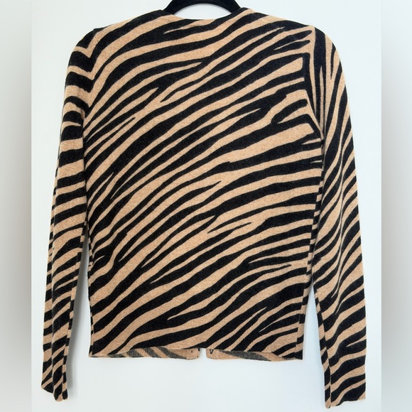 Cashmere Animal Print Cardigan- Lord & Taylor - Picture 3 of 7